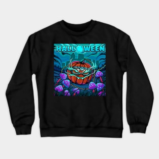 halloween with pumpkin monsters glowing mushrooms perfect shirt printing Crewneck Sweatshirt